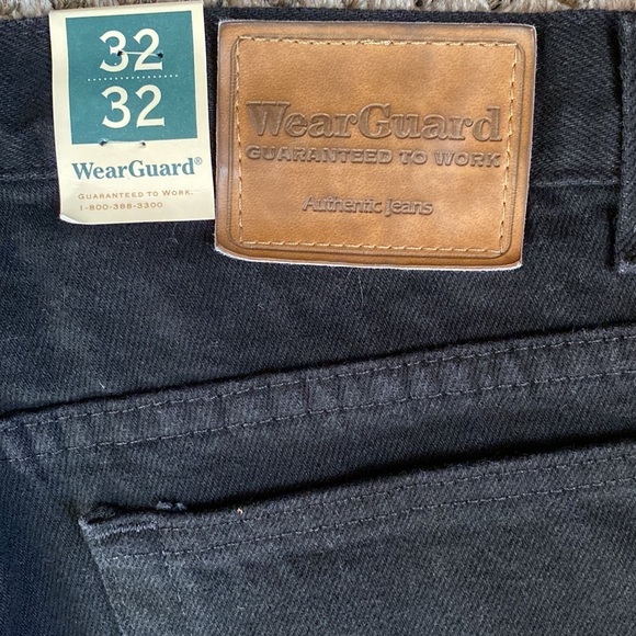 Wear Guard black solid jean pants men style 217 size 32X32 - Picture 5 of 11